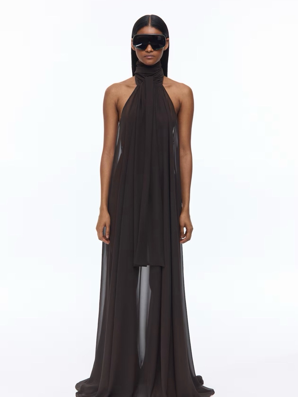 H&M Black Halter Maxi Dress